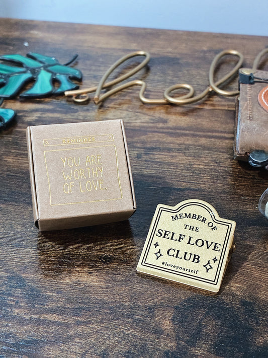 Self Love Club Brass Clip