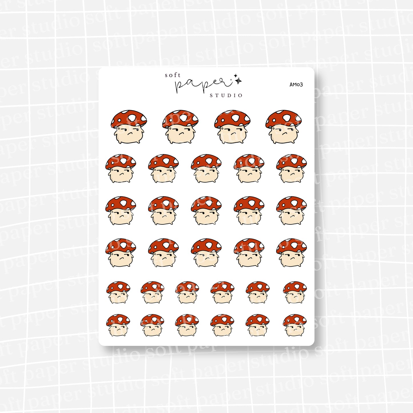 Amanita the Mushroom Annoyed Irritated Emoti Stickers