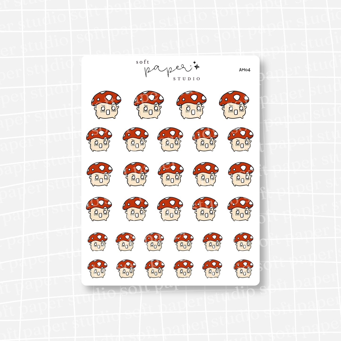 Amanita the Mushroom OMG Shocked Emoti Stickers