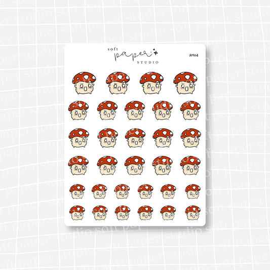 Amanita the Mushroom OMG Shocked Emoti Stickers