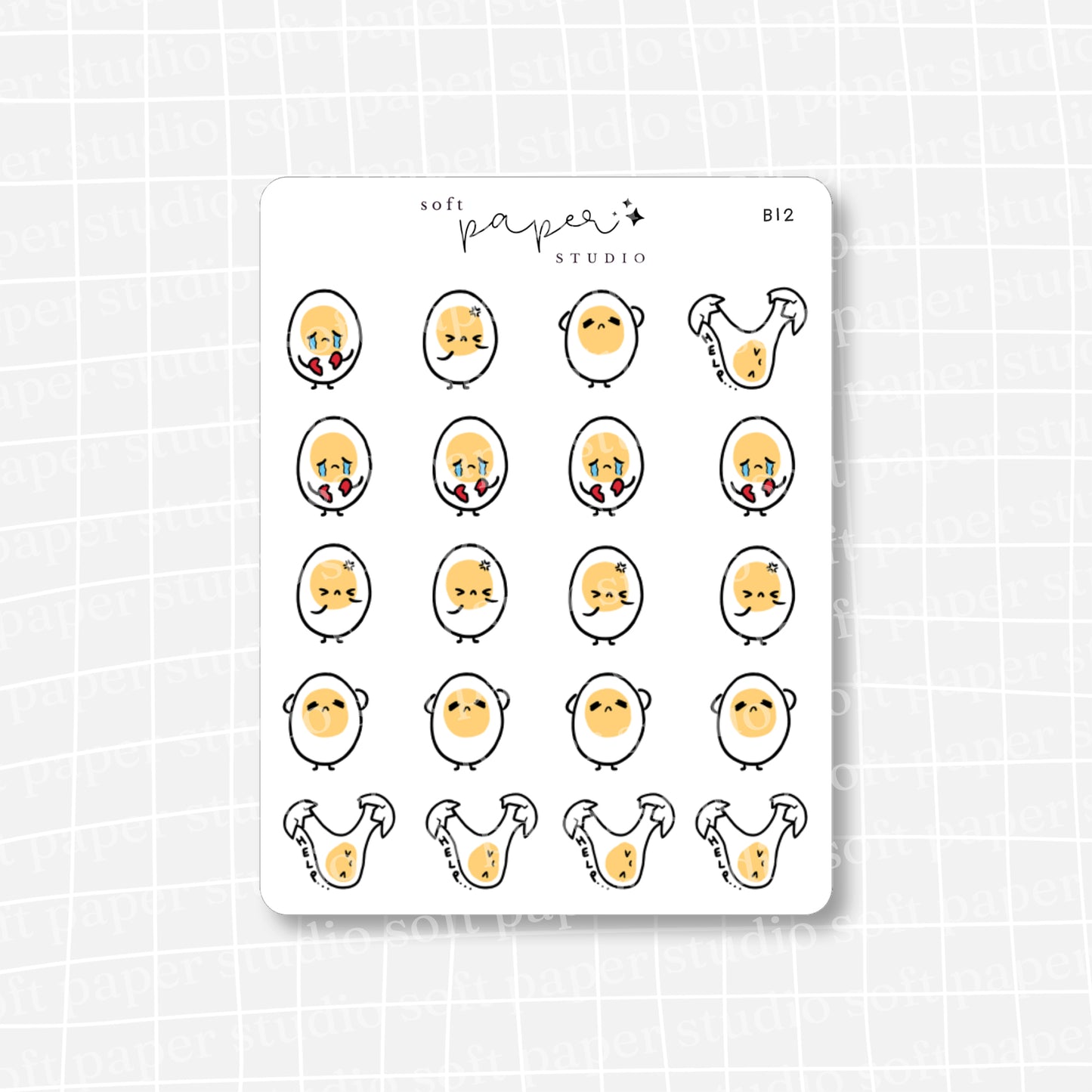 Benny The Egg Sad Frustrated Stickers
