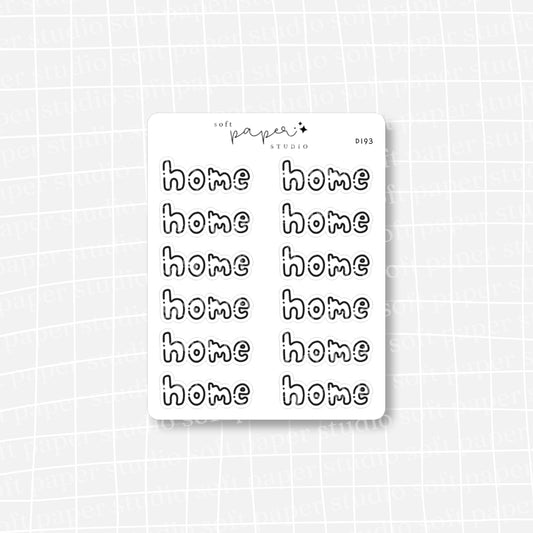 Home Handwritten Bujo Block Bubble Letters Stickers
