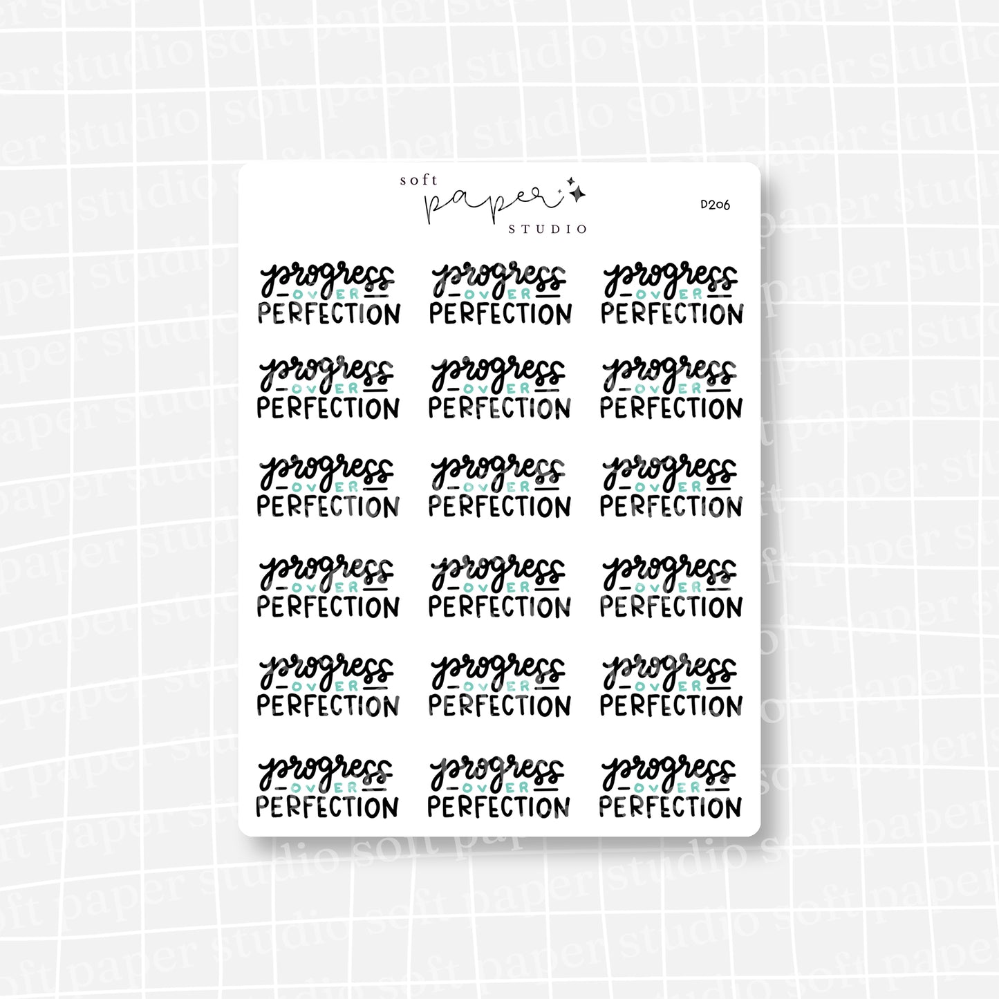 Progress Over Perfection Stickers