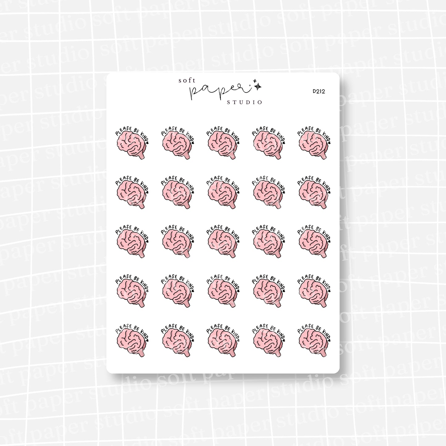 Brain, Please Be Kind Stickers