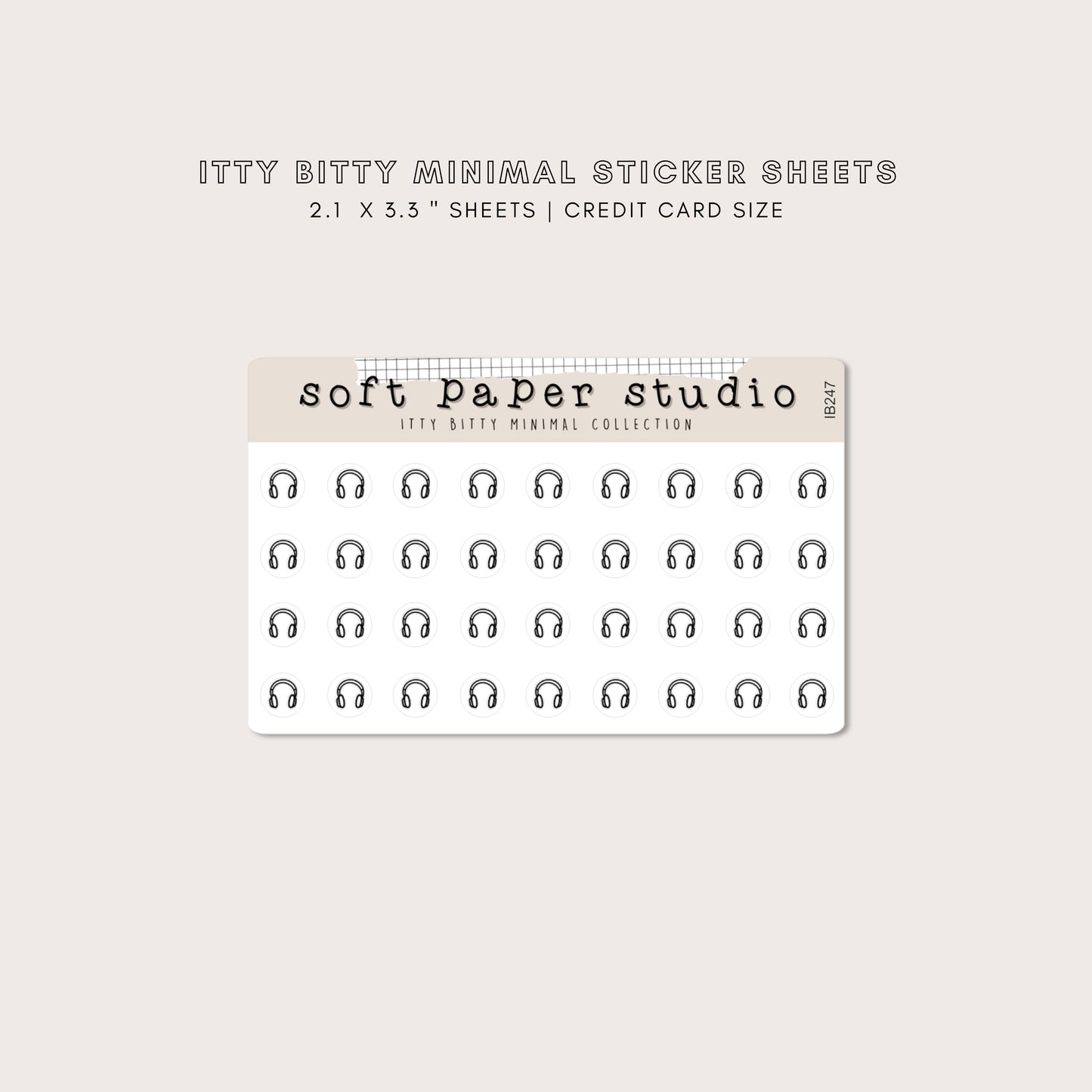ITTY BITTY Headphones Stickers