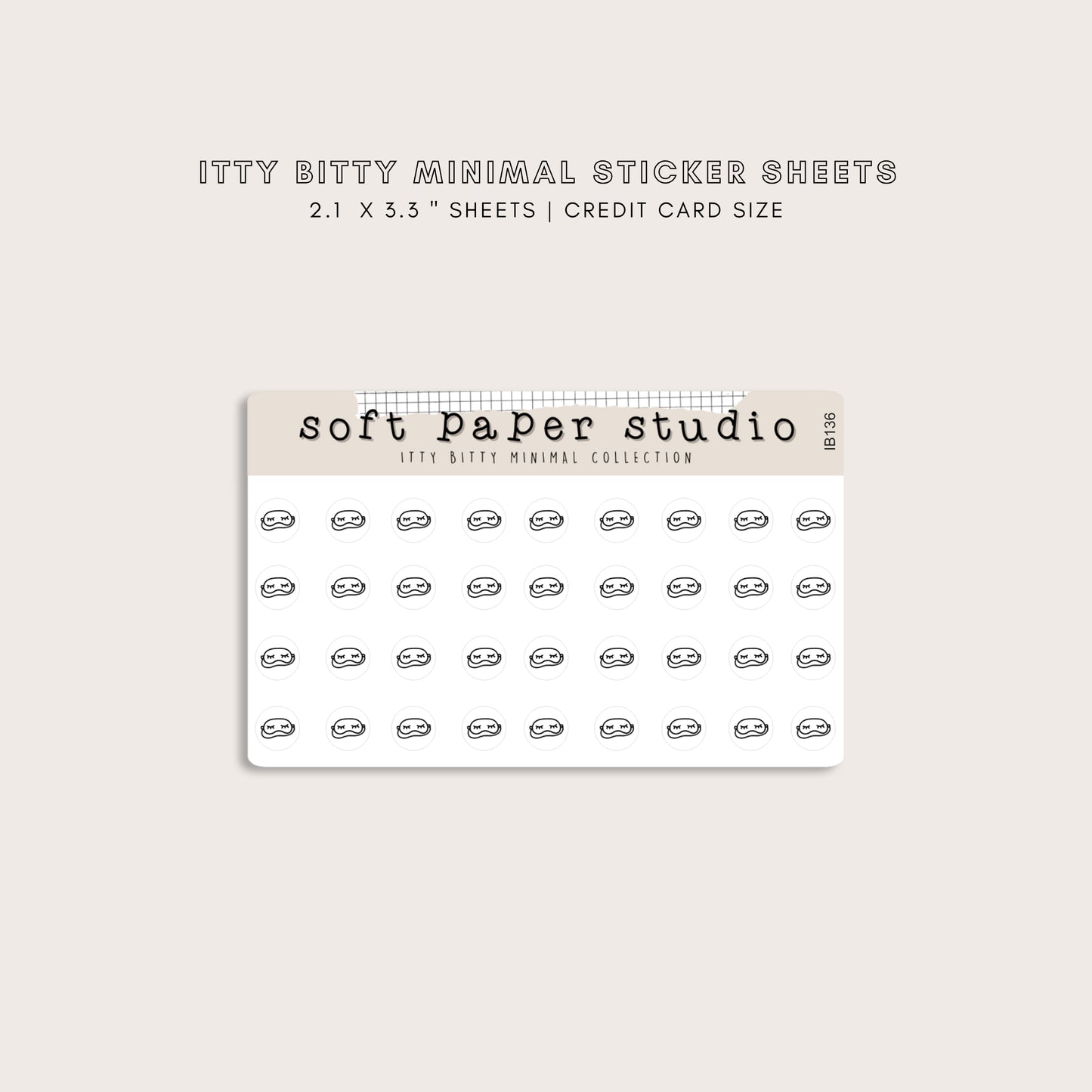 ITTY BITTY Spa Eye Mask Relax Stickers