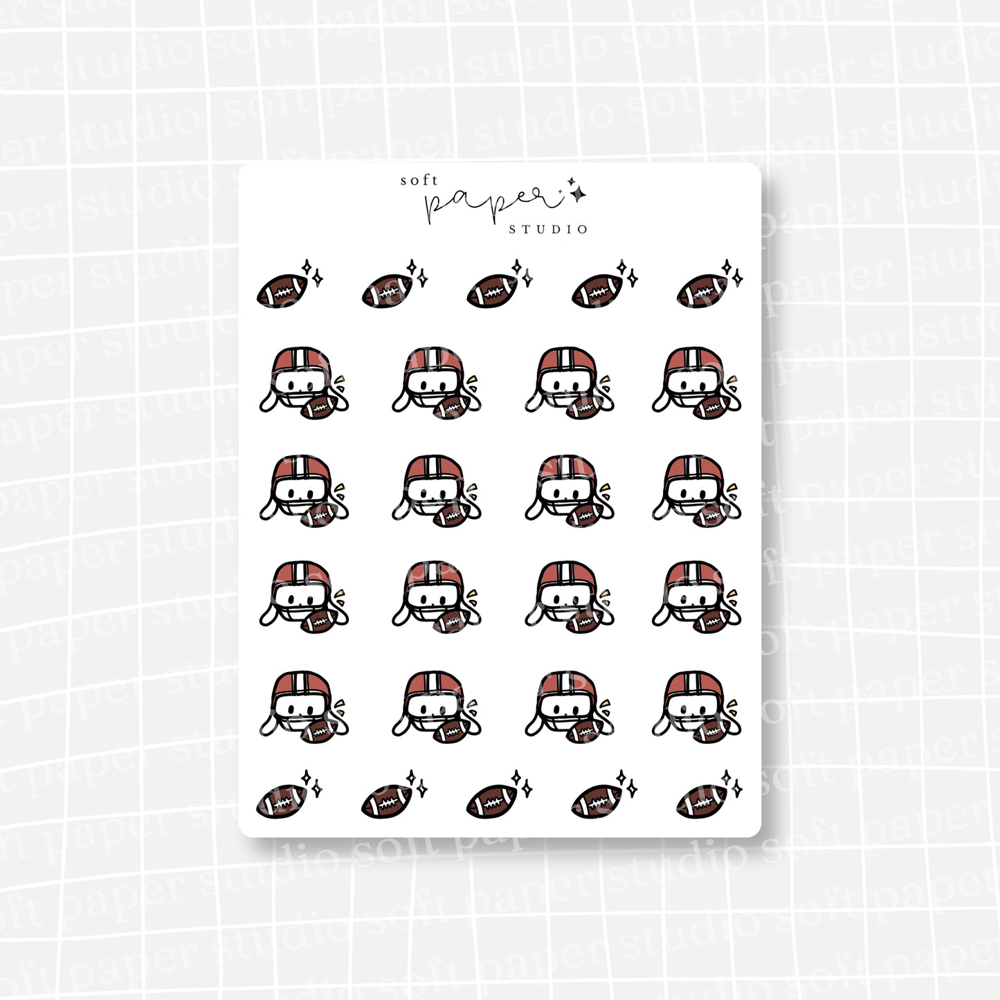 Latte the Bunny Football Game Stickers