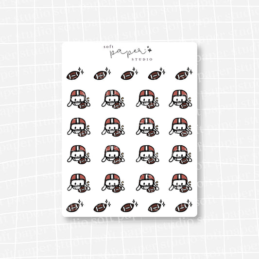 Latte the Bunny Football Game Stickers
