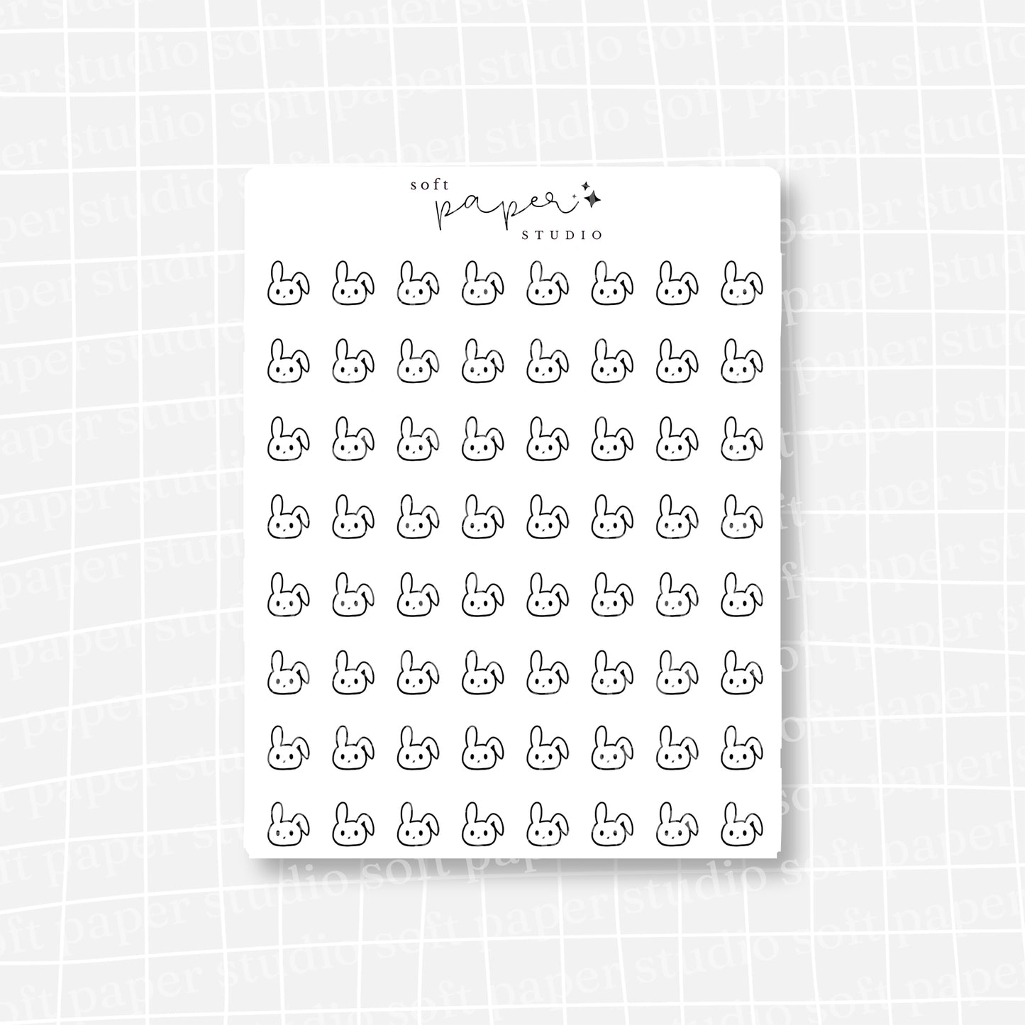 Latte the Bunny Tiny Minimal Stickers (2 Versions Available)