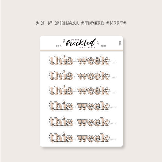 Minimal Bold "This Week" Text Stickers