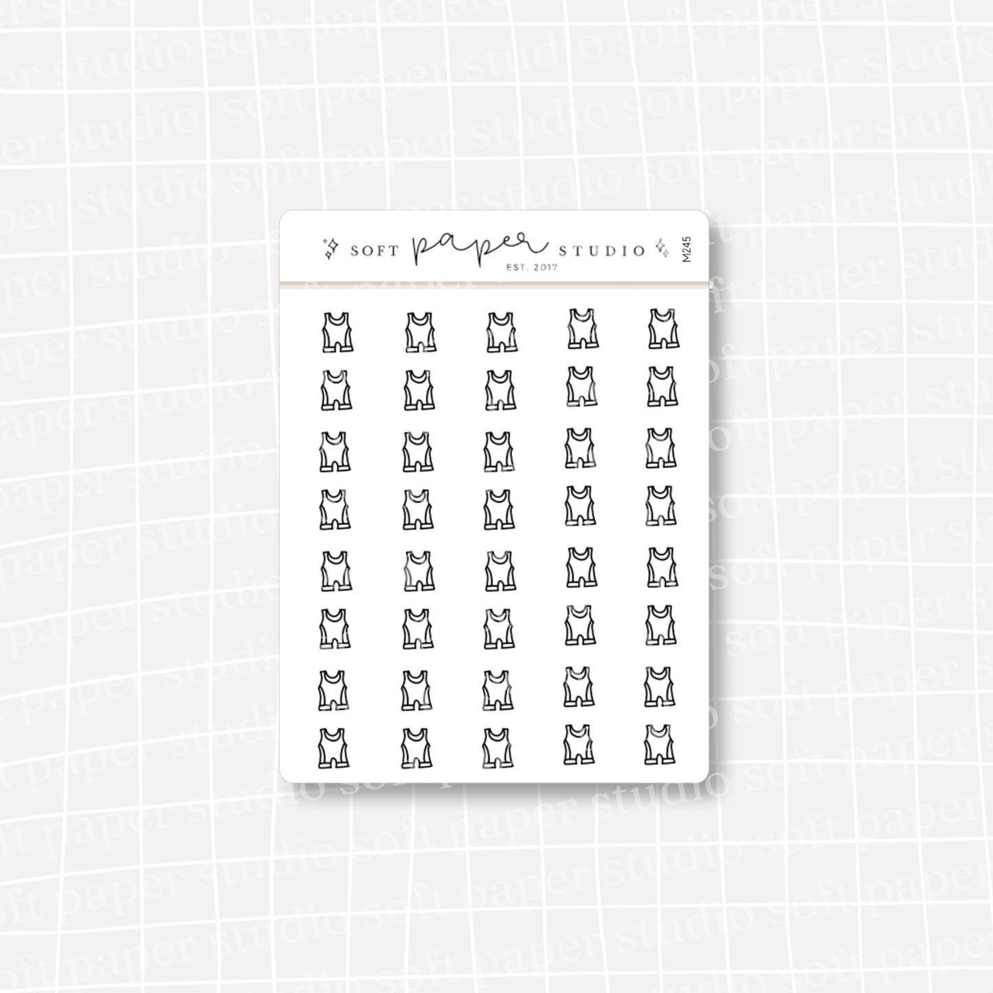 Minimalistic Mini Wrestling Stickers