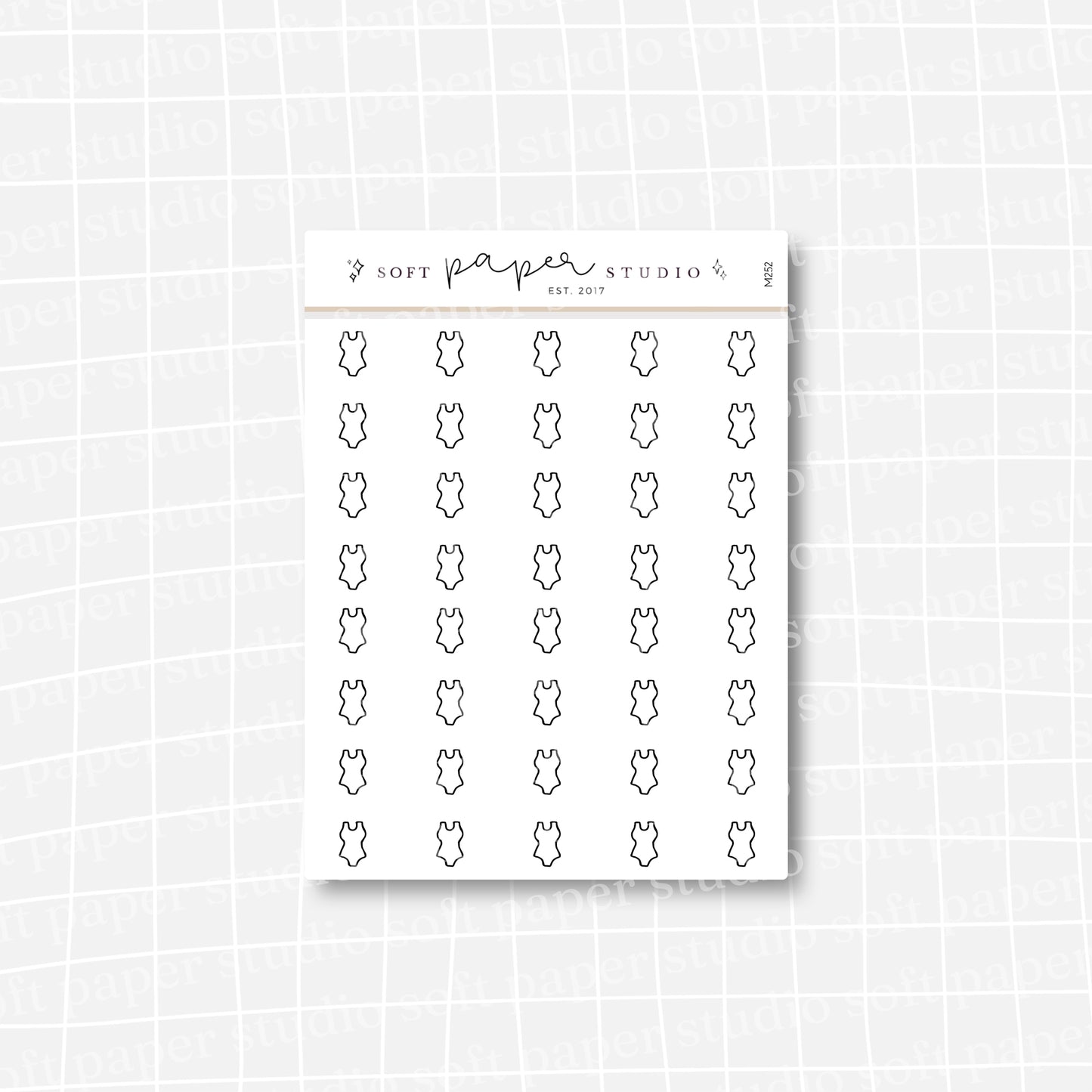 Minimalistic Mini Swimming Bathing Suit Swimsuit Stickers