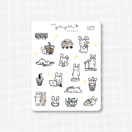 Latte the Bunny Favorites Sampler Stickers
