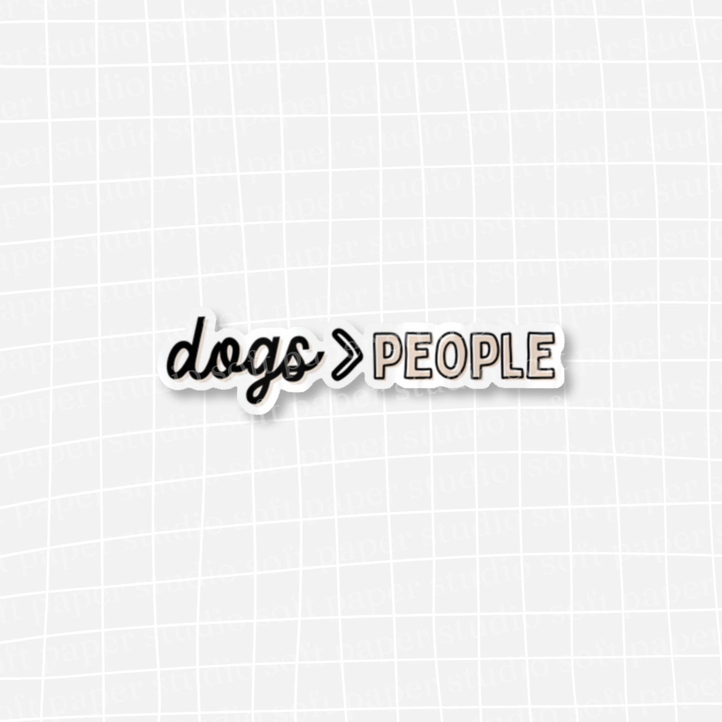 Waterproof VINYL DIECUT STICKER - Dogs > People