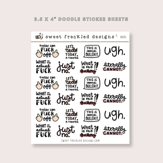 Today Can Fuck Off Stickers