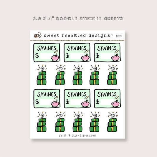Savings Piggy Bank Stickers