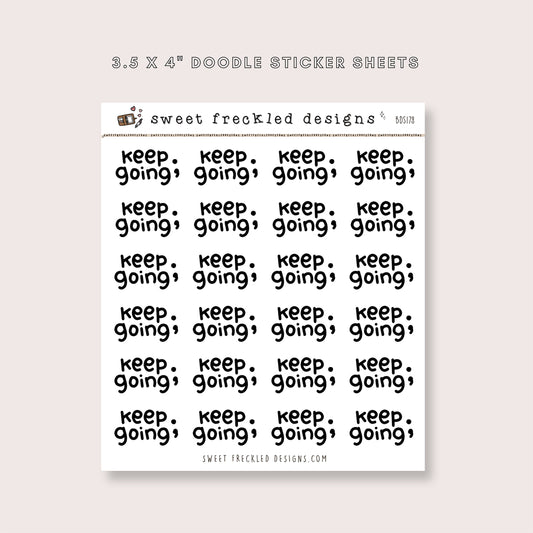 Keep Going ; Stickers