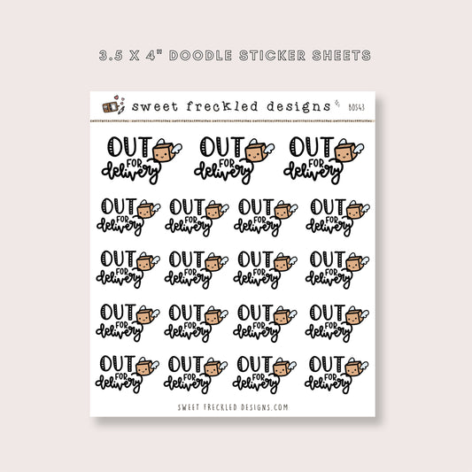 Out For Delivery Happy Mail Stickers