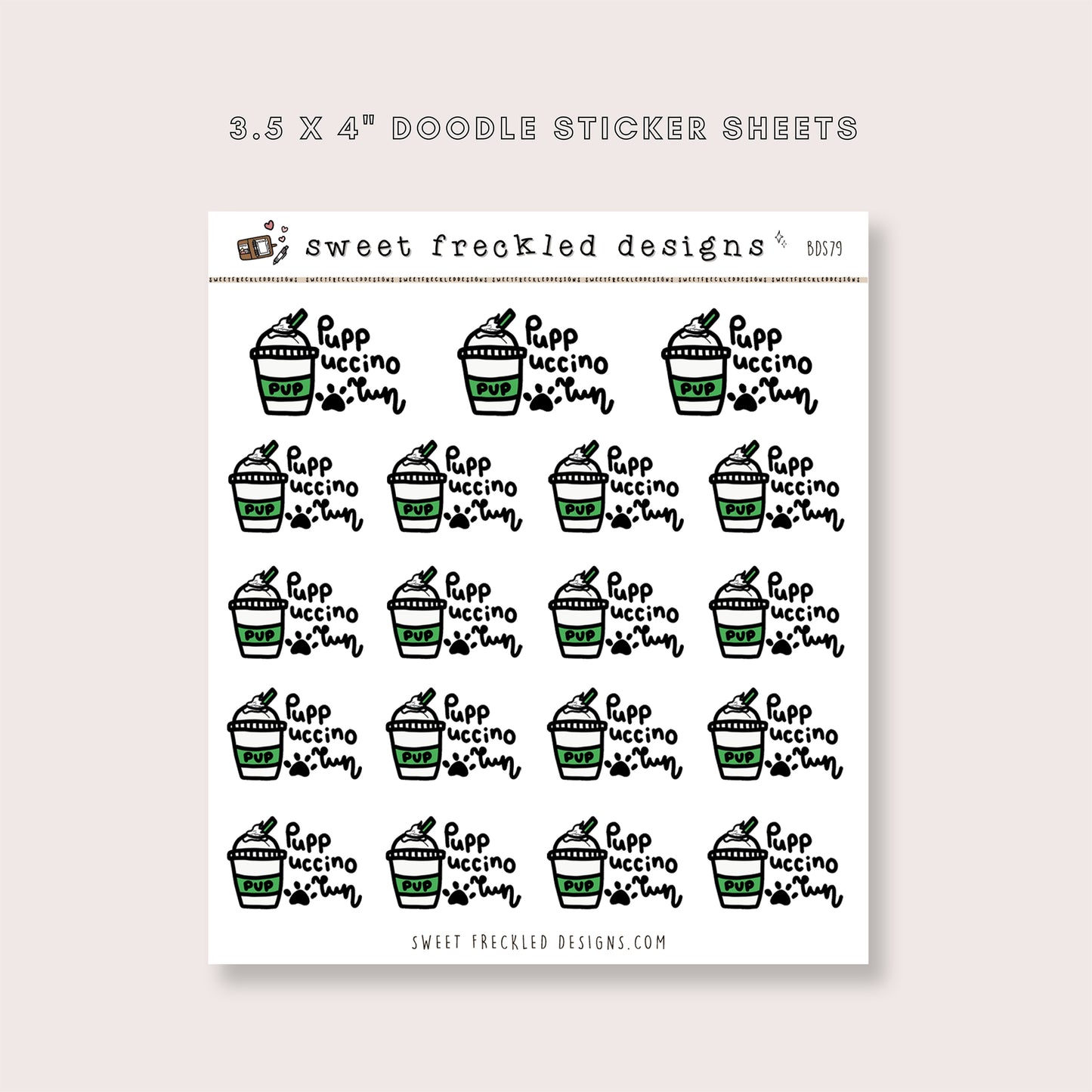 Starbucks Puppucino Run Dog Stickers