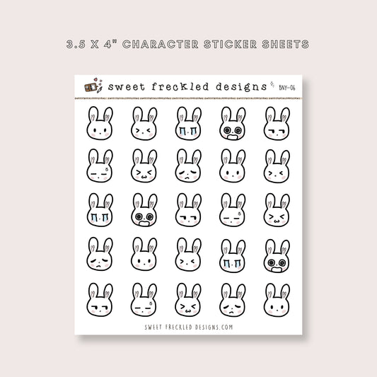 Latte the Bunny Emotis Stickers