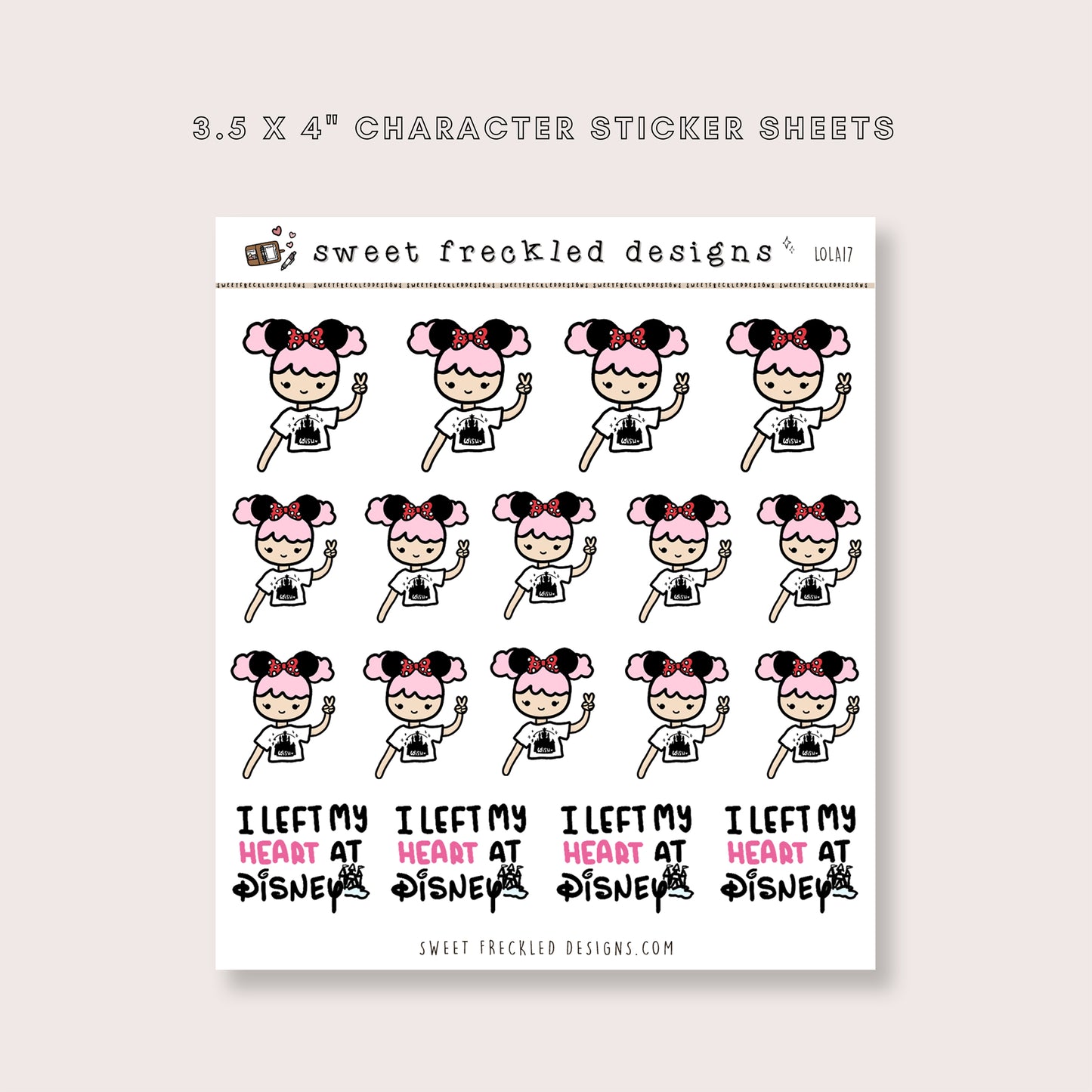 Lola Disney Minnie Mouse Ears Stickers