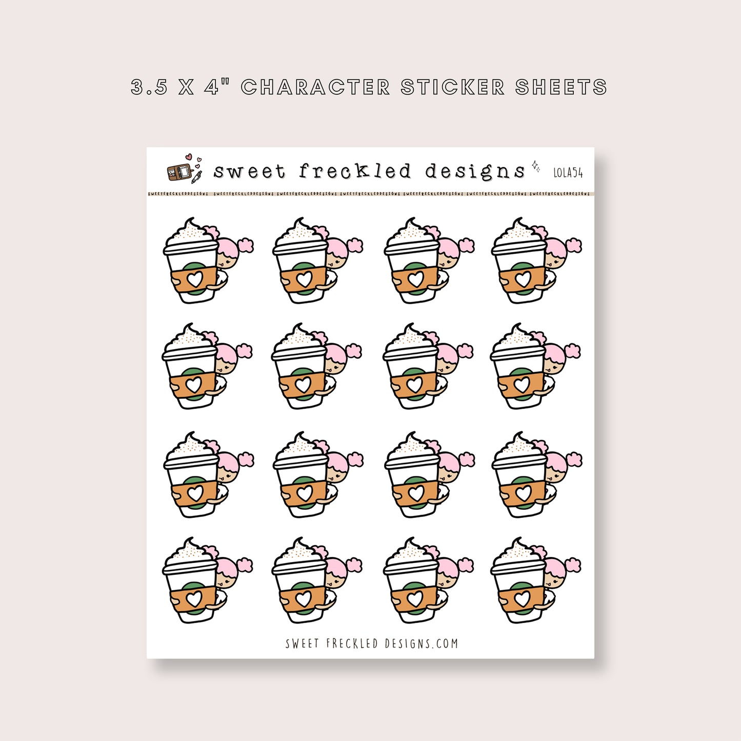 Lola Big PSL Fall Drink Stickers
