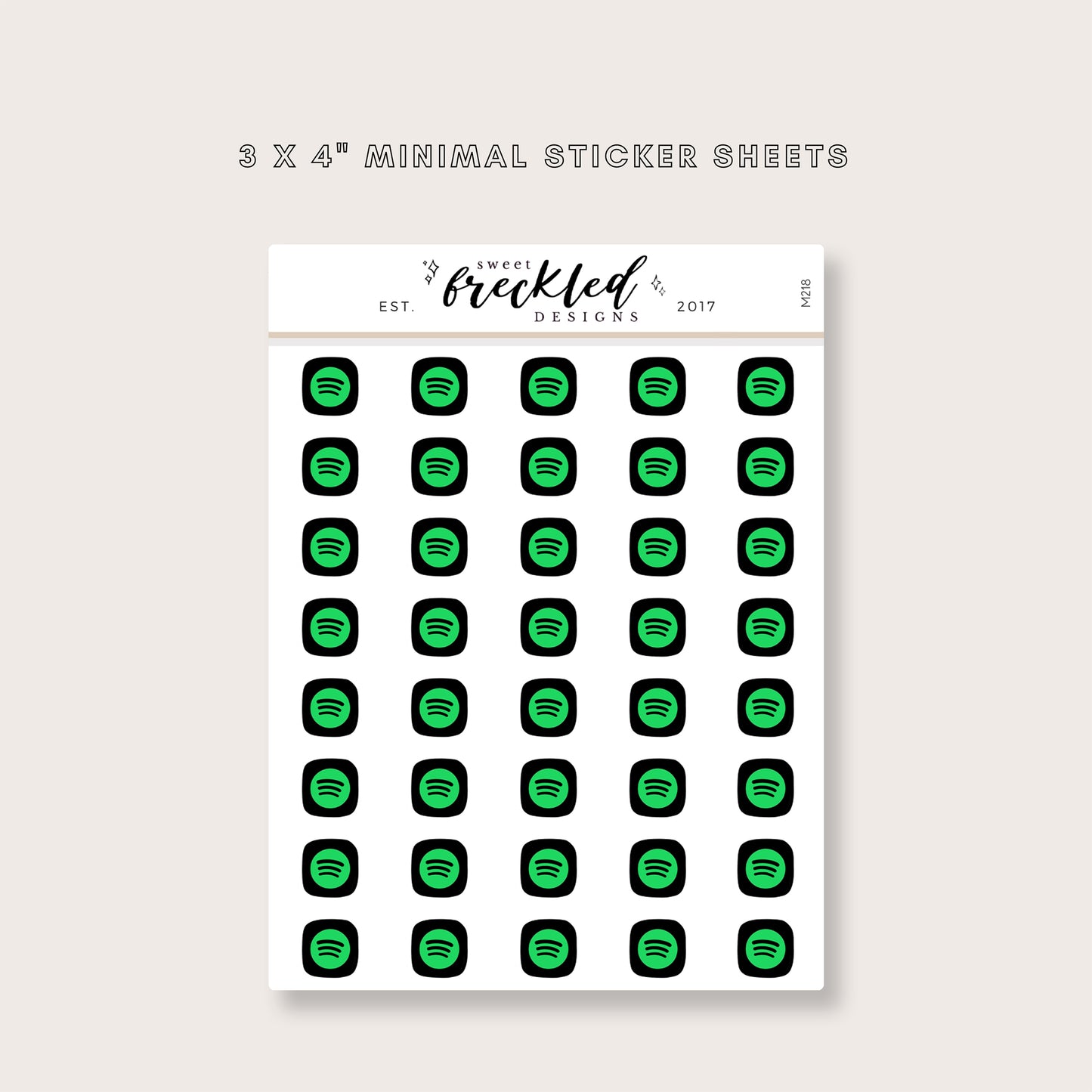Minimalistic Mini Spotify Stickers