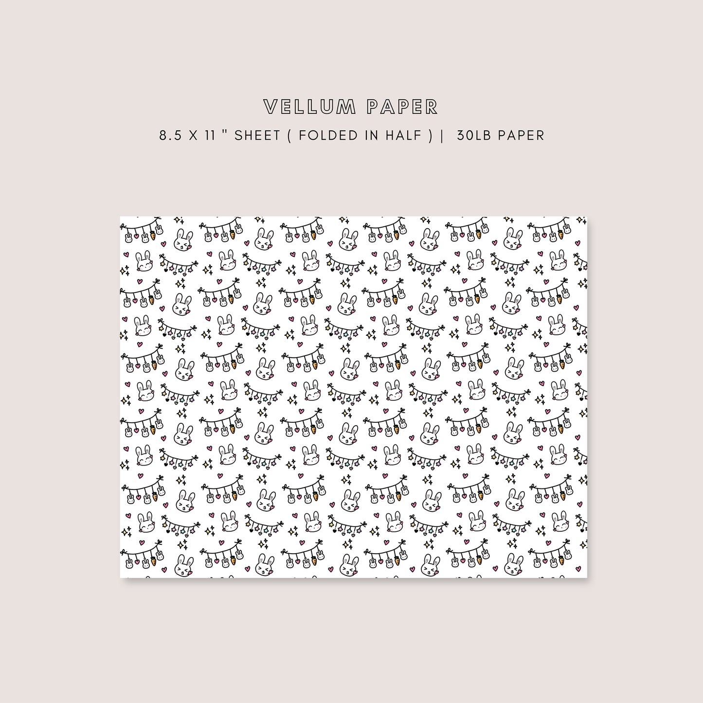 Vellum - Latte the Bunny Banner Love