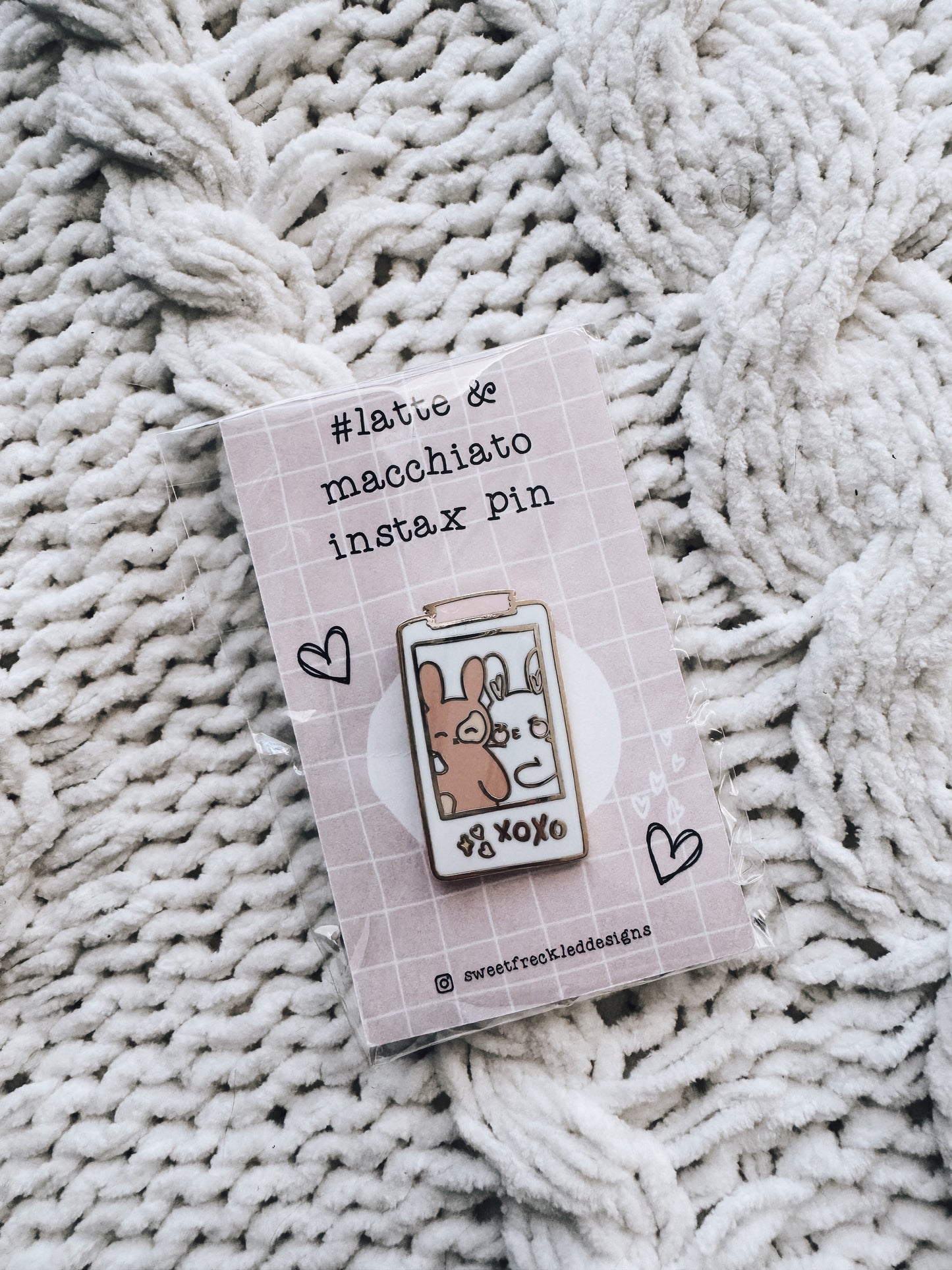 Latte & Macchiato Instax Polaroid XOXO Enamel Pin