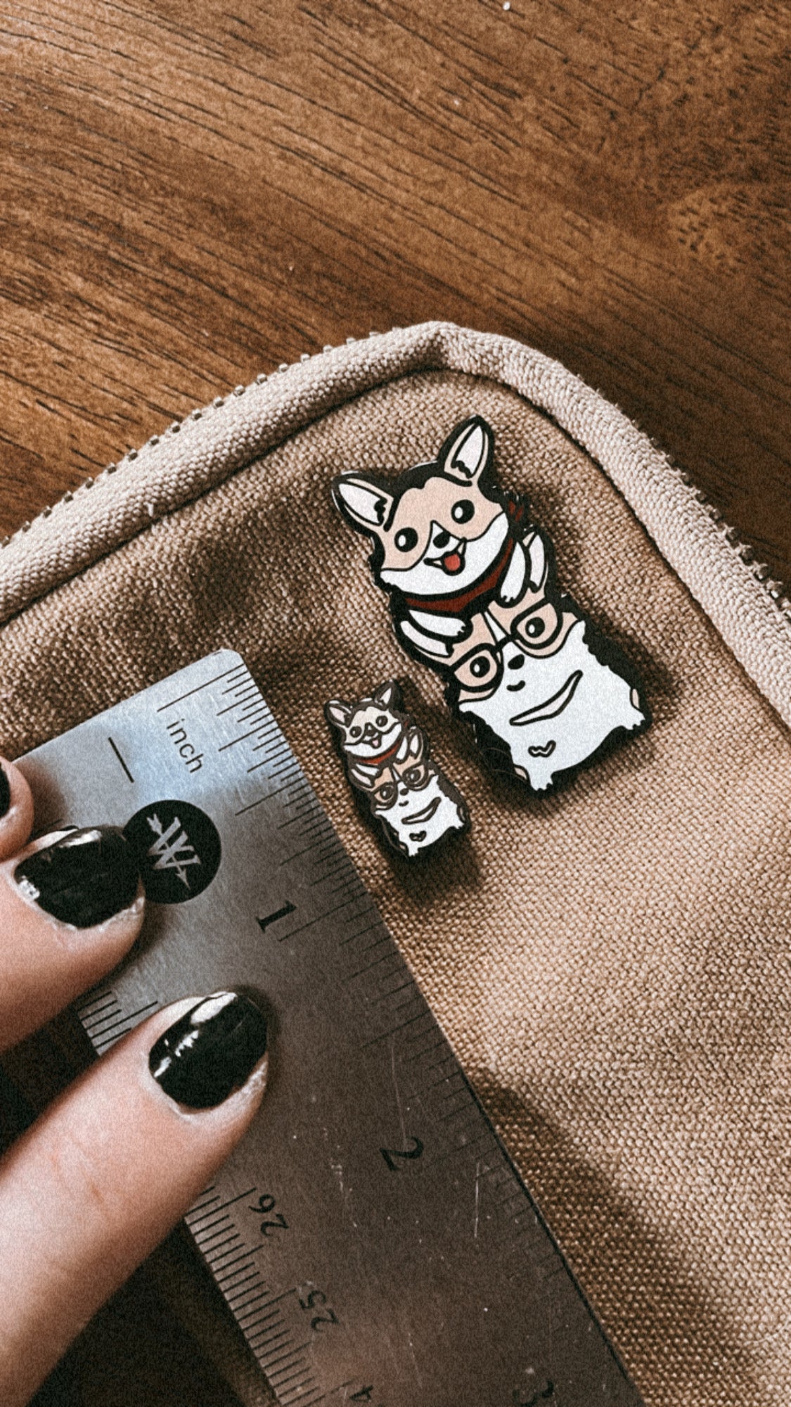 "Double Trouble" ITTY BITTY OOPSIE VERSION Corgi Ein and Jet Enamel Pin