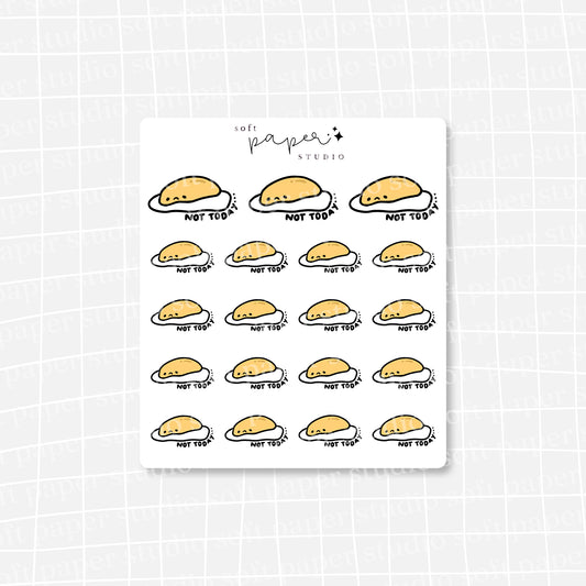 Benny the Egg Not Today Stickers