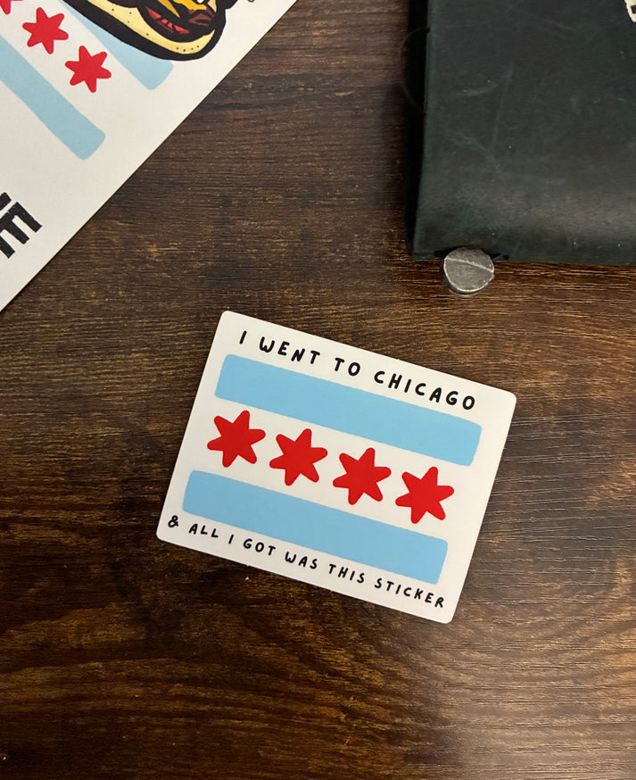 Waterproof VINYL DIECUT STICKER - I Went to Chicago Flag – Soft Paper ...