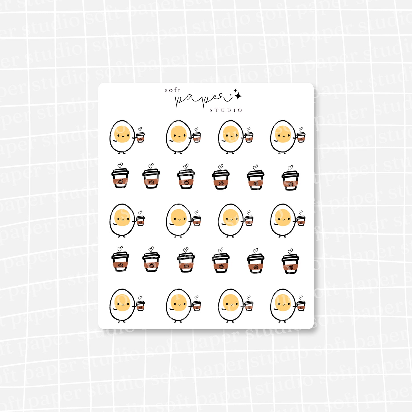 Benny the Egg Fall PSL Coffee Stickers