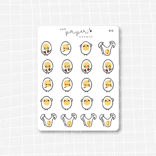 Benny The Egg Sad Frustrated Stickers