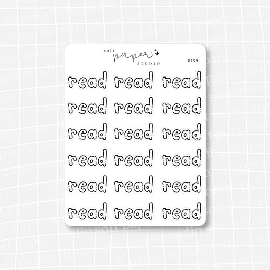 Read Handwritten Bujo Block Bubble Letters Stickers (Copy)