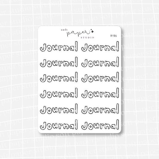 Journal Handwritten Bujo Block Bubble Letters Stickers (Copy) (Copy)