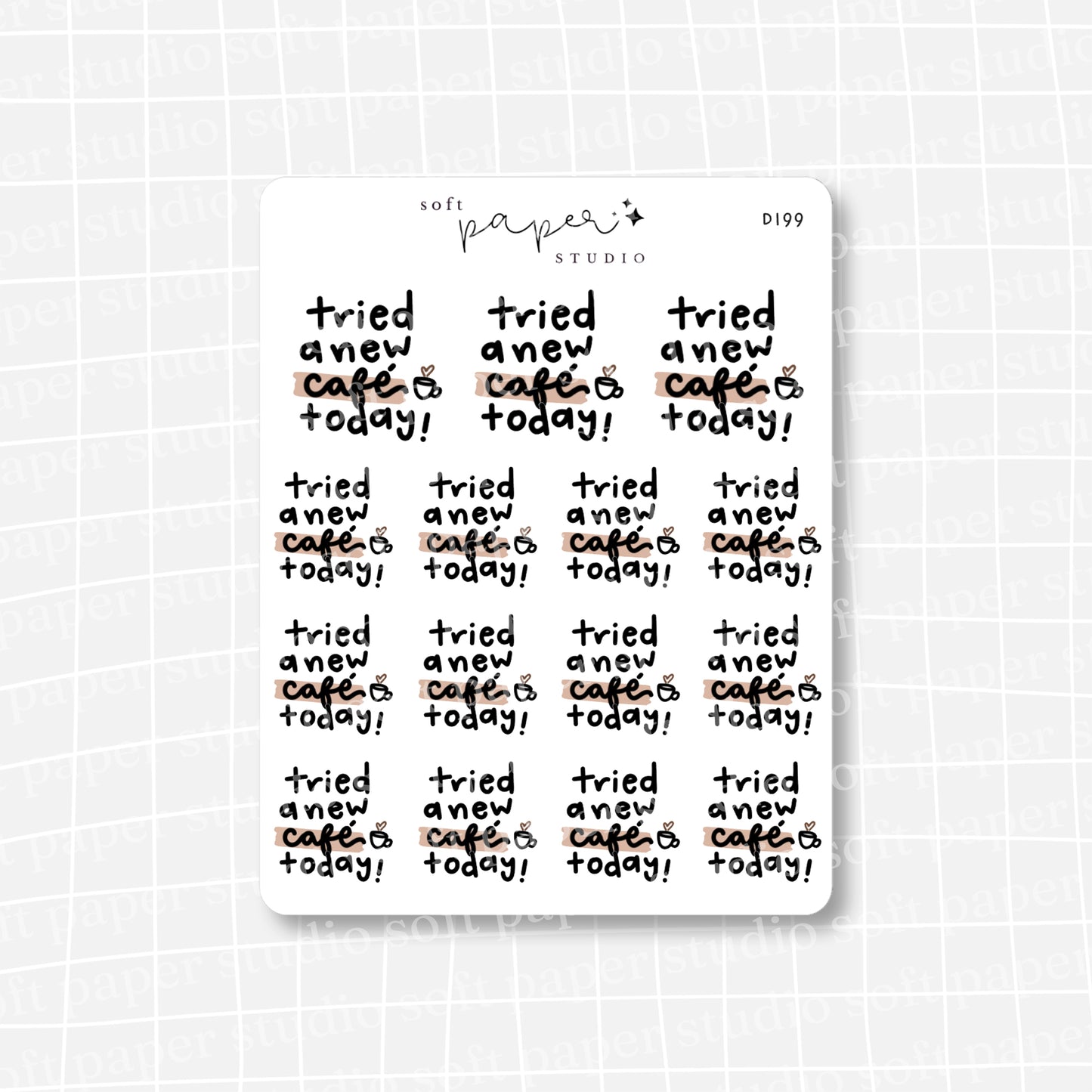 Tried a New Café Stickers