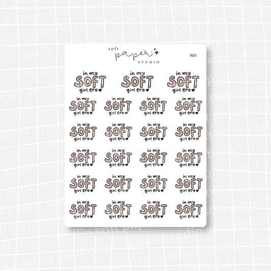 In My Soft Girl Era Stickers