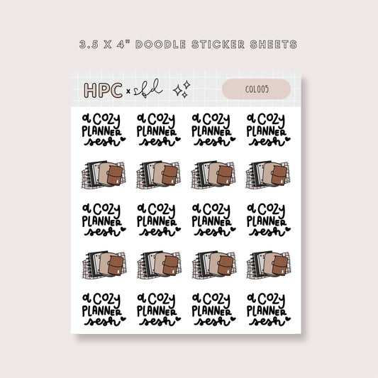 HPC X SFD “Sunday Morning” Collection: Cozy Planner Stack Planning Session Stickers