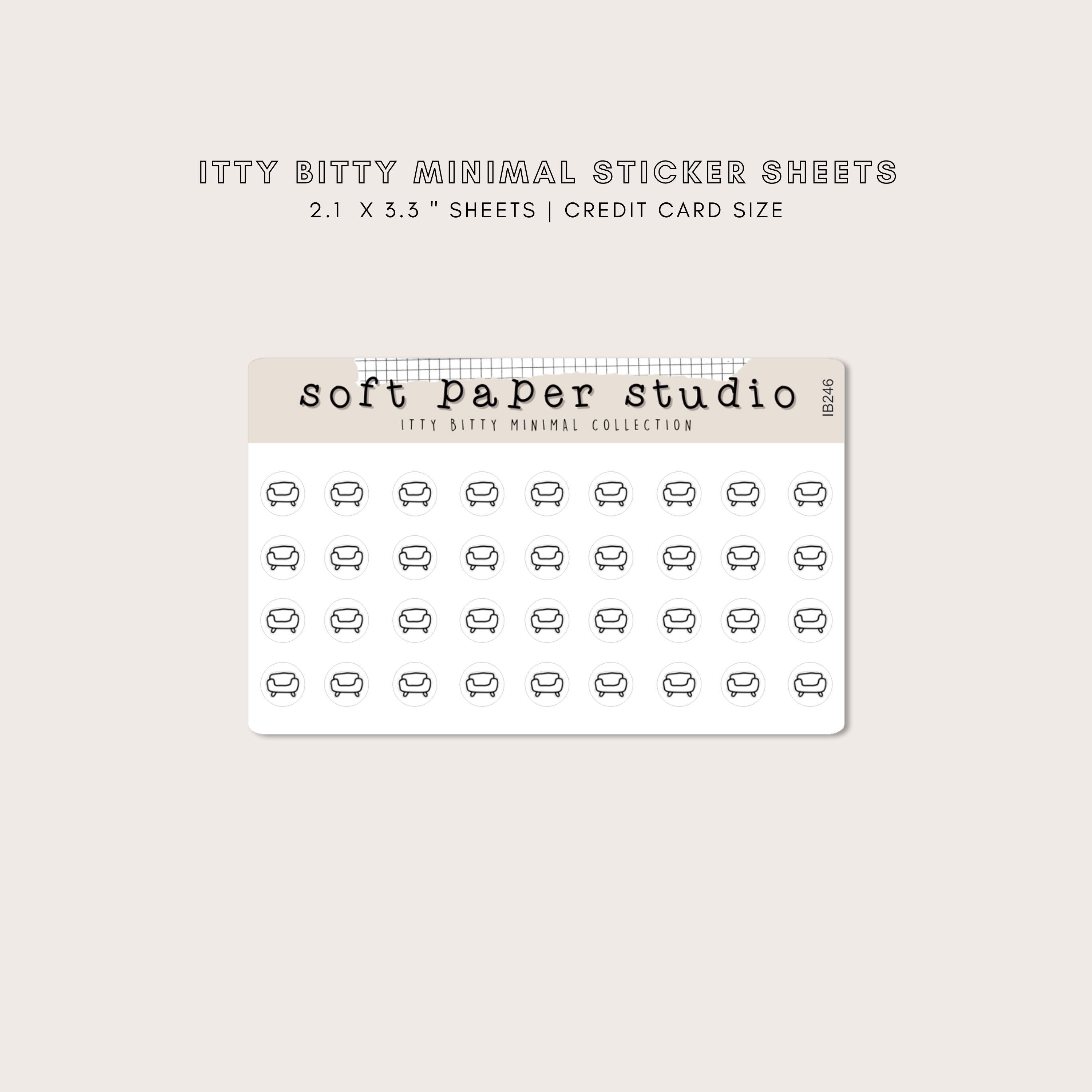 Sticker For Couch ITTY BITTY Couch Sofa Therapy Relax Stickers – Soft Paper Studio
