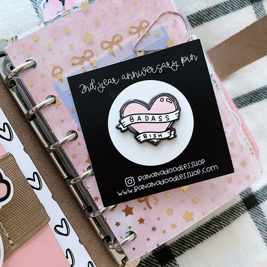 Badass Bish Heart Enamel Pin