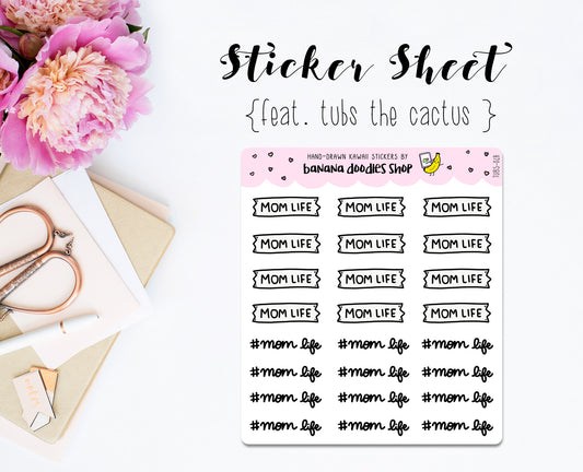 Mom Life Banner Stickers