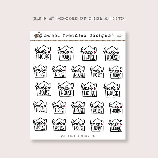 Bae's House Stickers