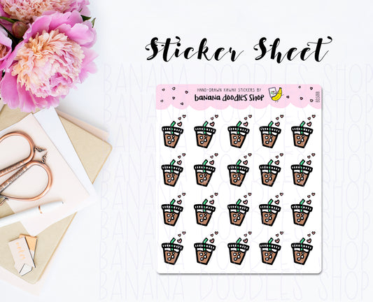 Iced Coffee Love Sticker