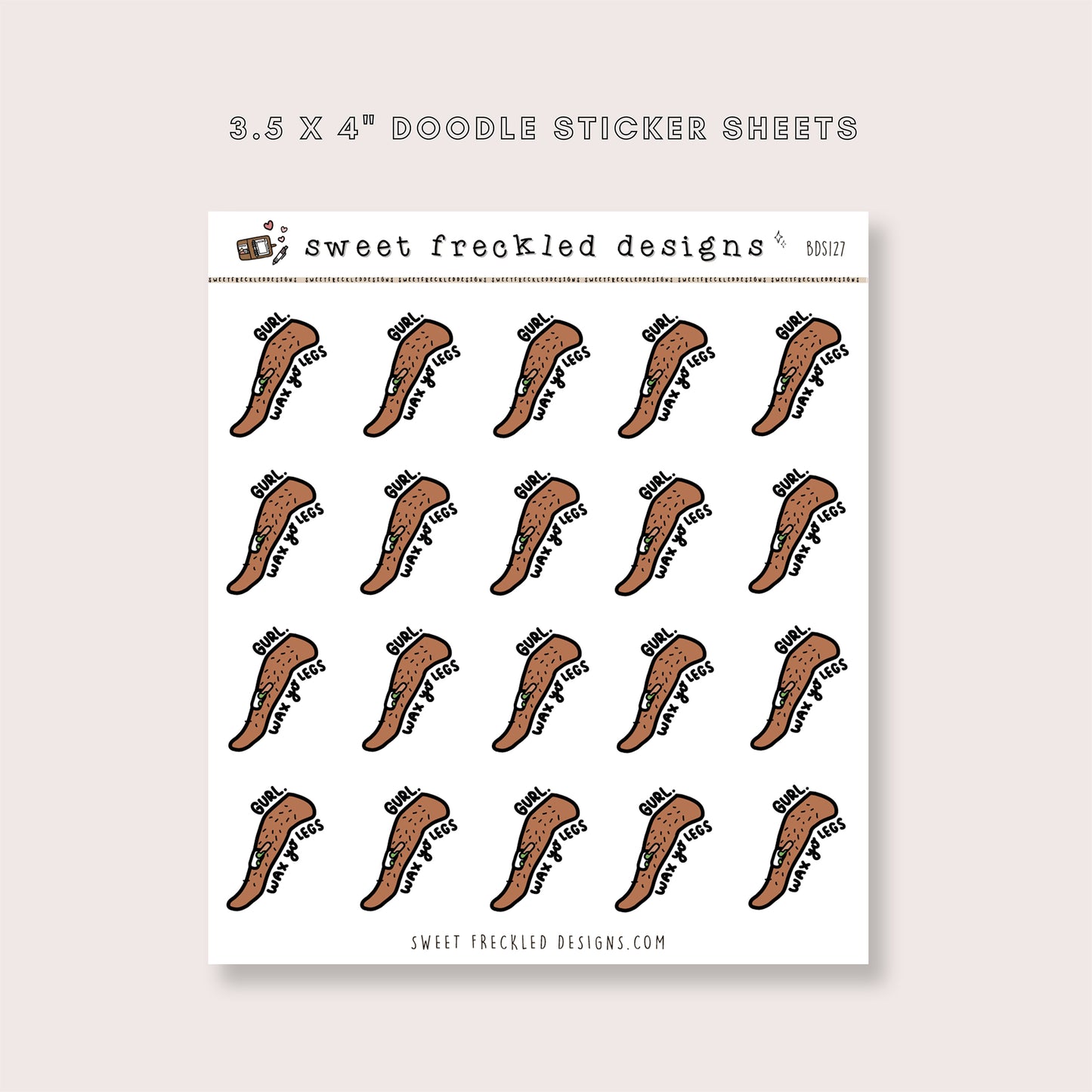 Shave (or Wax) Legs Stickers (3 Skin Tones Available)