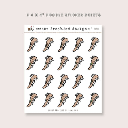 Shave (or Wax) Legs Stickers (3 Skin Tones Available)