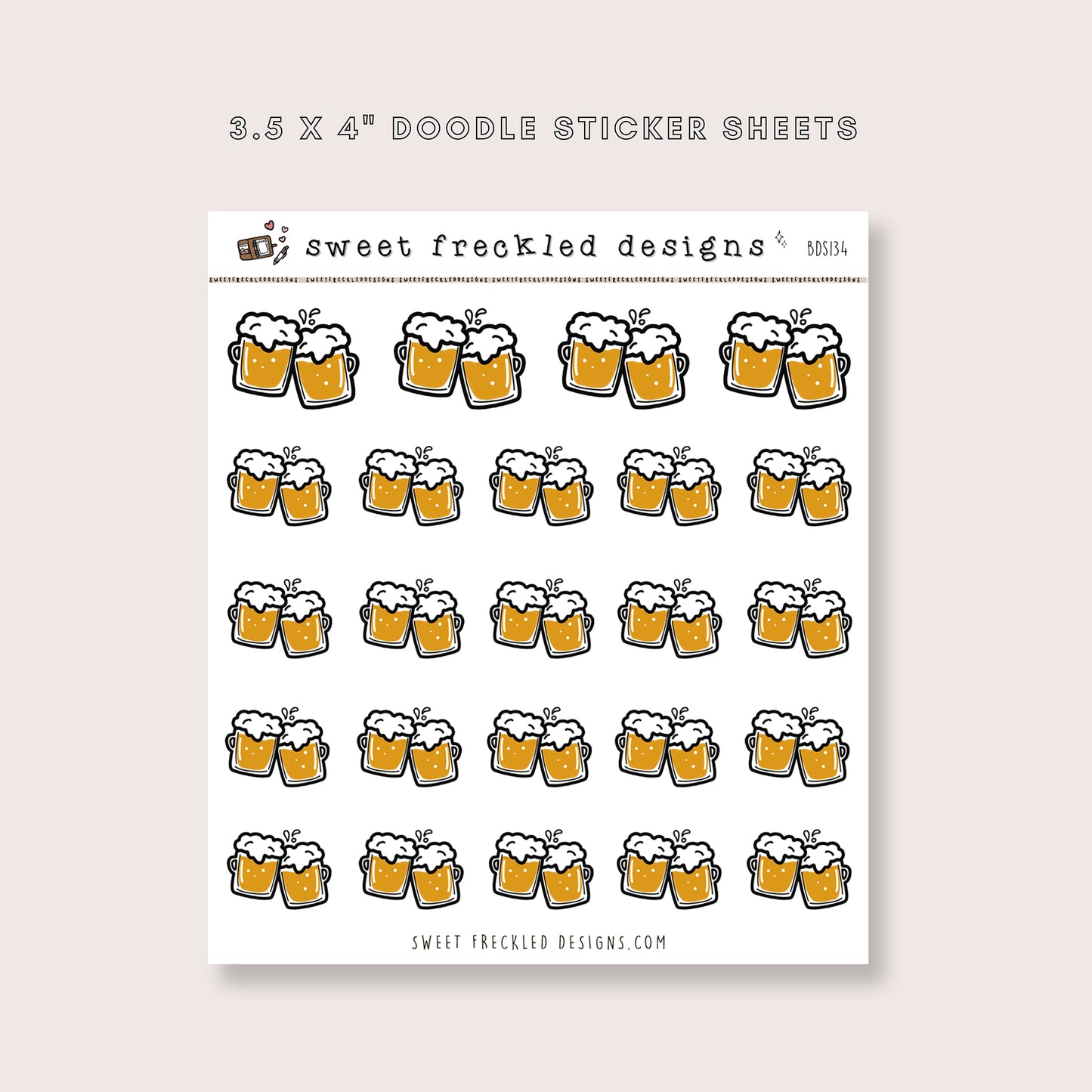 Cheers for Beer Drinks Stickers