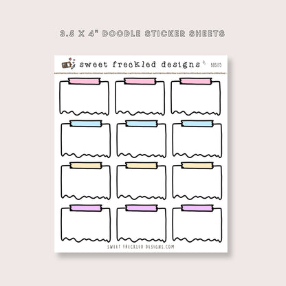 Mini Notepad Stickers (Fits inside Hobonichi Weeks boxes)