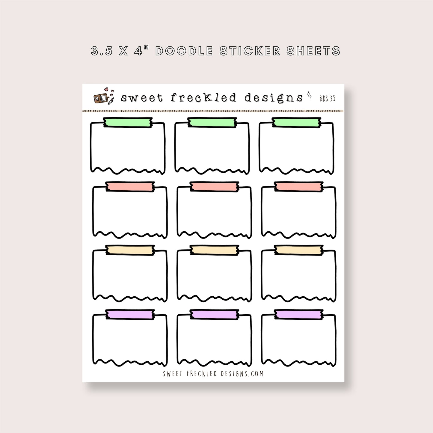 Mini Notepad Stickers (Fits inside Hobonichi Weeks boxes)