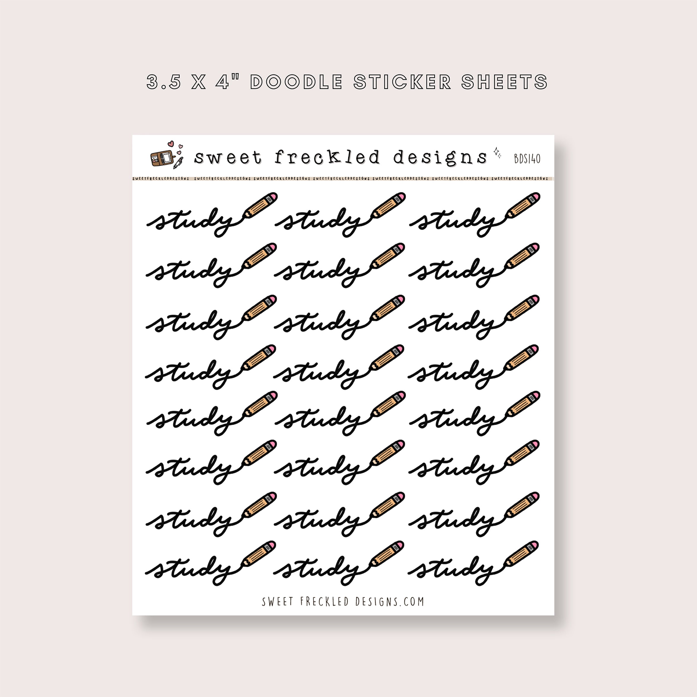 Handwritten Sticker Study Handwritten Pencil Stickers – Soft Paper Studio